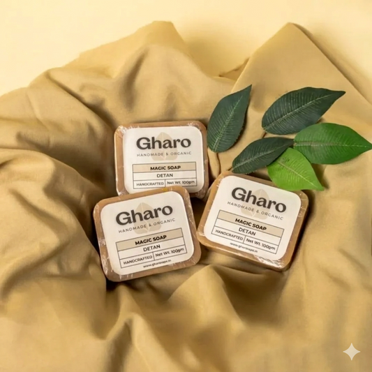 Gharo Sandalwood & Saffron Magic Soap – Buy 4 Get 4 Free