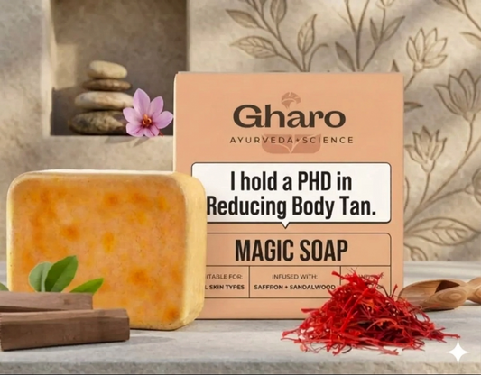 Gharo Soaps Sandalwood & Saffron Magic Soaps For Bath ( pack of 1)